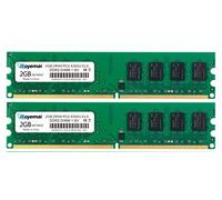 DUOMEIQI Kit DDR2 667 MHz 4 Go (2x2 Go) PC2-5300 5300U 5400 240pin 2Rx8 Mémoire de Bureau 1.5v 1.8v CL5 DDR2 RAM Module puces pour système Intel AMD