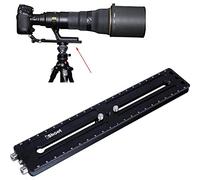 duomianshou Plaque à dégagement rapide pour appareil photo de 220 mm de long, double glissière, avec trous d'extension de fonction, vis de 6,35 mm, compatible avec tête de trépied Arca-Swiss Fit tête