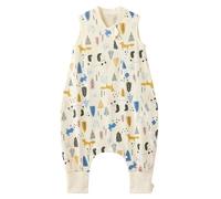 Duomiaomiao Gigoteuse d'été avec pieds, en 100 % mousseline, tog 0,5, avec double fermeture éclair, anti-transpiration et respirante