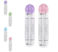 Duomiluo 4 in 1 Paper Cutter, 4-in-1 Multi-Function Paper Trimmer, Equipped with Straight, Wavy, Perforation and Crease Blade, for Daily Manual and Office Use (Pink+Purple)
