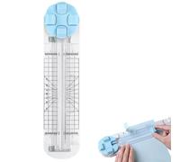 Duomiluo 4 in 1 Paper Cutter, 4-in-1 Multi-function Paper Trimmer, with Straight, Wave, Perforated & Creasing Blades for Cutting Papers,Coupons,Postcard (Blue)