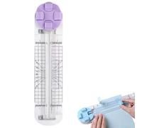 Duomiluo 4 in 1 Paper Cutter, 4-in-1 Multi-function Paper Trimmer, with Straight, Wave, Perforated & Creasing Blades for Cutting Papers,Coupons,Postcard (Purple)