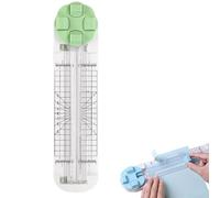 Duomiluo 4 in 1 Paper Cutter, 4-in-1 Multi-function Paper Trimmer, with Straight, Wave, Perforated & Creasing Blades for Cutting Papers,Coupons,Postcard (Green)