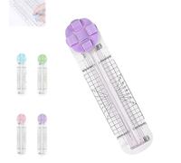 Duomiluo Coupe-papier 4 en 1, coupe-papier bidirectionnel multifonction, for couper papiers, coupons, cartes postales, scrapbooking, manuel quotidien et bureautique(Purple)