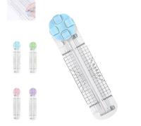 Duomiluo Coupe-papier 4 en 1, coupe-papier bidirectionnel multifonction, for couper papiers, coupons, cartes postales, scrapbooking, manuel quotidien et bureautique(Blue)