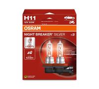 Duopack OSRAM H11 Halogène Nuit Breaker Silver Jusqu'À +100% 12V 55W Model 2024