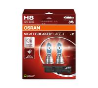 Duopack OSRAM H8 12V 35W Nuit Breaker Brun Laser Jusqu'À +150% Plus Luminosité