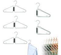 DUOPAI Cintres Pliables, Cintres de Chemise Portables, Cintres de Costume - Cintre Pliable, Organisateur Facile à Suspendre, Cintre Minimalement encombrant, Inserts de Voyage Pliables (5 Pièces)