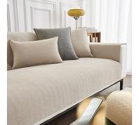 DUOPAI Herringbone Chenille Fabric Furniture Protector Sofa Cover, Housse de Canapé Protectrice en Chenille à Chevrons, 2023 Nouvelle Housse de Canapé Universelle Antidérapante Solide et Texturée