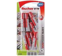 Chevilles bi-matière Duopower FISCHER - Diamètre foret/Quantité: Ø10mm / Blister de 8