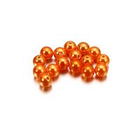 Duories 5 Paquets Perles Nacrées Artificielles Rondes,pour DIY Artisanat Colliers Bracelets Boucles d'oreilles Fabrication de Bijoux,Orange,4mm【300pcs/paquet】