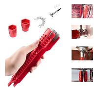 Duories vier e robinetterie multifonction - Pour cuisine, salle de bain, cuvette de toilette, conduite d'eau, outils de réparation sanitaires