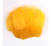 Duories Lot 100 Plumes colorées pour Loisirs créatifs,Plumes d'oie pour Bricolage,Masques,Chapeaux,boucd'oreilles,Bijoux pour Cheveux,Attrape-rêves,Mariage,Carnaval,fête,décoration 7 à 12 cm,dorées