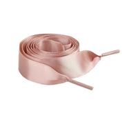 Duories Lot 4 paires lacets en satin,100 cm long,2 cm large,lacets plats universels indéchirables nouer rechange pour toutes les chaussures décontractées en toile différentes tailles,vieux rose
