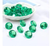 Duories Lot de 120 pierres décoratives en acrylique - Diamants acryliques - Décoration de table - Pour mariage, anniversaire, Noël, fête, fête de pirate, chasse au trésor, décoration - Vert