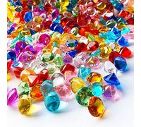 Duories Lot de 120 Pierres décoratives en Acrylique Diamants en Pierres précieuses Décoration de Table pour Mariage,Anniversaire,Noël,fête pour fête de Pirate Décoration de fête au trésor Multicolore