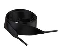Duories Lot de 2 paires de lacets en satin - Lacets plats universels - Lacets de rechange à nouer - Pour chaussures décontractées en toile de différentes tailles - 50 cm de long, 2 cm de large - Noir