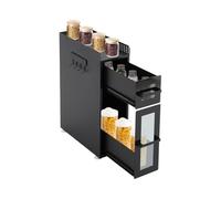 Duoruameng Étagère à épices extensible à 3 étages avec tiroir et crochet 36 x 15 x 51 cm