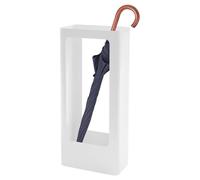 Duoruameng Porte-parapluies rectangulaire - Porte-parapluie moderne - Organisateur de bâtons de marche - 24 x 14 x 52 cm - Blanc