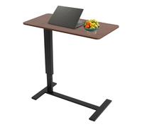 Duoruameng Table d'appoint réglable en hauteur avec roulettes - Table de lit mobile et table pour ordinateur portable - Table de soin en bois pour salon et chambre à coucher - 80 x 40 x 66-94 cm