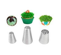 DUORUI 3pcs Douille de Glaçage à Pâtisserie Décoration de Gâteau à Crème pour Cupcake Muffin en Acier Inoxydable Forme d'Herbe