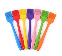 DUORUI Lot de 2 brosses de cuisson en silicone pour badigeonner la pâtisserie et le grill, résistant à la chaleur, pour la propagation de l’huile et de l’huile, multicolore, Small