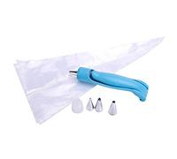 DUORUI Stylo de décoration pour pâtisserie à glaçage + 4 buses à douille + 4 poches à douille + 2 coupleurs, outils de cuisson