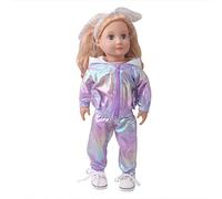 DUORUI Vêtement de poupée de sport décontracté avec veste à capuche pour poupée American Girl 45,7 cm