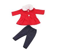 DUORUI Vêtements de Poupée Robe Manteau Tenue d'hiver à Col en Peluche avec Pantalon pour Poupée American Girl 18 Pouces