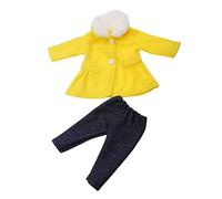 DUORUI Vêtements de Poupée Robe Manteau Tenue d'hiver à Col en Peluche avec Pantalon pour Poupée American Girl 18 Pouces