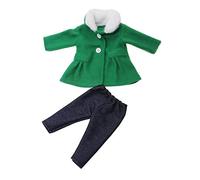 DUORUI Vêtements de Poupée Robe Manteau Tenue d'hiver à Col en Peluche avec Pantalon pour Poupée American Girl 18 Pouces
