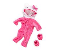 DUORUIMI Vêtement de poupée d'hiver pyjama en peluche avec chaussures pour poupée American Girl 45,7 cm Motif chat