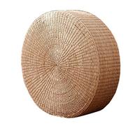 DUOSHIDA Coussin de siège plat de style japonais fabriqué à la main - Respectueux de l'environnement - Respirant - Rembourré - En paille tricotée - Tissé à la main - Idéal pour la pratique du yoga ou