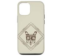 Duotone en Vinyle Motif Loup Marron et crème Coque pour iPhone 12/12 Pro
