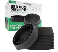 DuoTrap Lot de 12 pièges à punaises de lit pour pattes de lit, pièges à punaises de lit d'intérieur - Durable et prêt à l'emploi - Piège à insectes bloquant les punaises de lit qui s'adapte à la