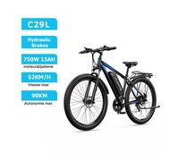 DUOTTS C29L - Vélo électrique - Moteur 750W - Batterie 48 V 15 Ah - 52 km/h - Pneus 29 pouces - Freins à disque - Autonomie de 90 km