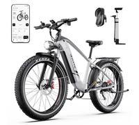 DUOTTS F26 Lite Vélo Électrique Adulte, 26 x 4,0 Pouces Fat VTT Électrique, Ebike 250W Batterie 48V 18Ah Autonomie Jusqu'à 140 Km, Double Frein Hydraulique, 7 Vitesses & Suspension Double