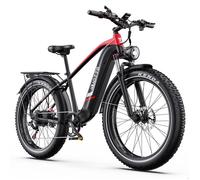 DUOTTS F26LITE - Vélo électrique 26"" - Moteur 500W 48V - Batterie 18Ah - Bluetooth APP - Shimano 7 vitesses - Noir et Rouge