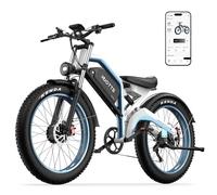 DUOTTS N26 VTT Électrique Homme 26 x 4.0, Double Moteur 250W & 7 Vitesses, Ebike avec Batterie Intégrée Amovible 48V 20Ah et Autonomie 120Km, Freins Hydrauliques & App Bluetooth, Idéal Tout-Terrain
