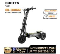 DUOTTS OOTD T30 Electric Scooter 3200W Motor City commuting EScooter 60V 31.2Ah 55km/h Max Speed 13 Inch Off-Road Tyres E-Scoote T30