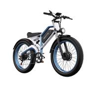 DUOTTS Vélo électrique, Moteur 750W*2 Batterie 48V 20AH, Autonomie(PAS) 100-120KM 50-55KM/H, Pompe à air intelligente, Bleu