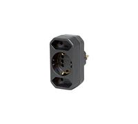 DUOversal - Adaptateur secteur - CEE 7/7, Europlug (F) pour CEE 7/7 (M) - noir