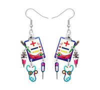 DUOWEI Boucles d'oreilles amusantes en acrylique pour la fête des infirmières - Jolies boucles d'oreilles pendantes sur le thème médical - Boucles d'oreilles pendantes pour infirmière, ambulancier