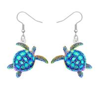 DUOWEI Boucles d'oreilles en acrylique originales requin blanc de grande taille Anime méduse tortue pendantes Bijoux animaux marins cadeaux | Motif double face, M, Acrylique, Pas de gemme