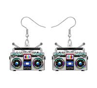 DUOWEI Boucles d'oreilles en acrylique - Style vintage des années 80 et 90 - Cadeau pour femme et fille - Pour fête d'anniversaire - Jolies boucles d'oreilles rétro nostalgiques - Bijoux pour les