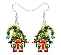 DUOWEI Boucles d'oreilles pendantes amusantes en forme de nain de Noël en acrylique, cadeaux pour femmes, accessoires de Noël, cadeaux de Noël pour femmes, M, Acrylique Acier inoxydable, Pas de gemme