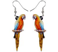 DUOWEI Boucles D'Oreilles Perroquet En Acrylique Pour Femme Filles Cadeaux De Vacances Jimmy Buffett (Jaune)