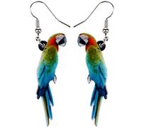 DUOWEI Boucles D'Oreilles Perroquet En Acrylique Pour Femme Filles Cadeaux De Vacances Jimmy Buffett (Multicolore)
