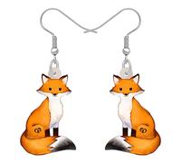 DUOWEI Boucles D'Oreilles Renard Carton Renard Pendantes Fantaisie Animaux Cute Bijoux Cadeaux Pour Femme Filles (Renard C)