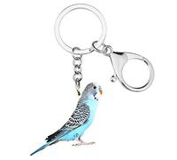 DUOWEI Porte-clés perroquet en acrylique bleu pour femme et fille, Bleu 3, Medium
